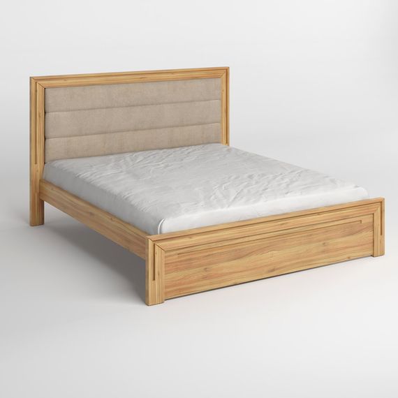 Односпальне дерев'яне ліжко Mebigrand Торонто Т5 Горіх світлий/Аляска 23 (бежевий) 90х190 см (MBG-10487) | Зображення 1