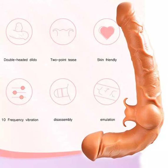 Безремневий силіконовий страпон із вібрацією Strapless Strap on | Зображення 3