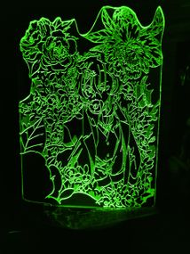 Акриловый светильник-ночник Чуя Накахара зеленый tty-n000871