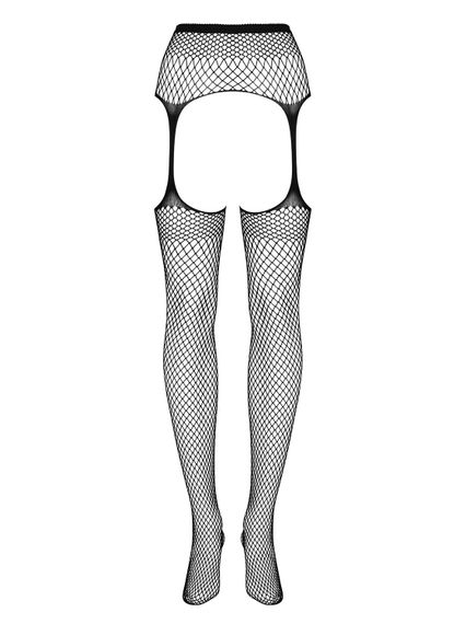 Колготки-стокинги из сетки Obsessive Garter stockings S815 S/M/L Черный | Зображення 3