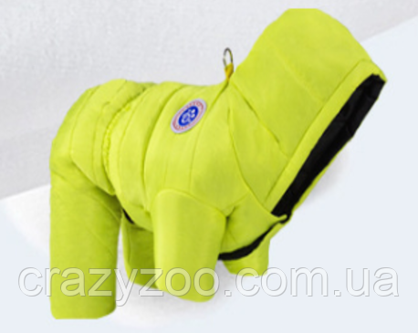Куртка для собак та котів EcoToys Grass Green лимонна XL