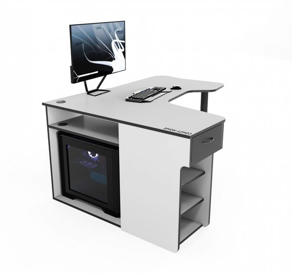 Стол компьютерный Comfy-Home Kano-2 белыйчерный | Зображення 1
