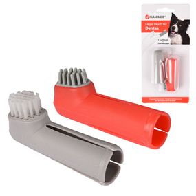 Набор зубных щеток для животных Flamingo Finger Toothbrush Set