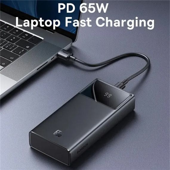 Портативний ЗП Power Bank Baseus Star-Lord Digital Display 65W 20000 mAh (P10022906113-00) Cluster Black | Зображення 1