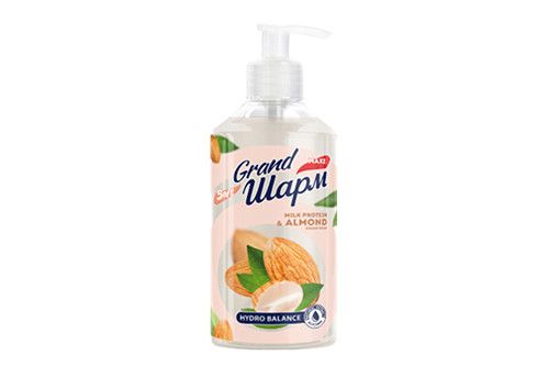 Мило туалетне рідке Grand Шарм Молочний протеїн і мигдаль 500 мл (пляшка) 0835701