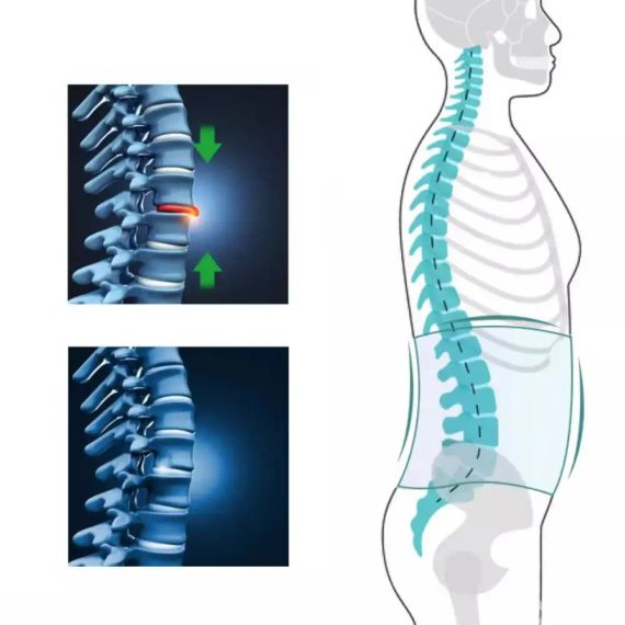 Пояс для спини при фізичних навантаженнях на липучках / Пояс на поперек / Ортопедичний пояс для попереку | Зображення 3