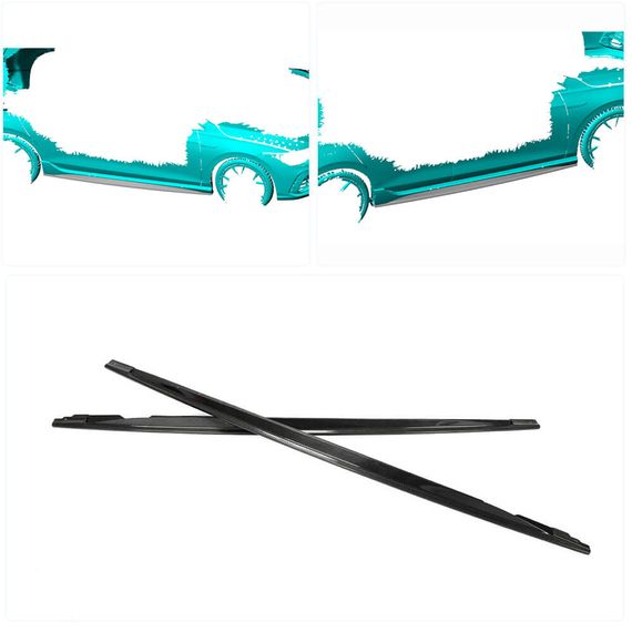 Боковые Пороги (для R HB, Карбон) для Volkswagen Golf 8 2019- гг | Зображення 1