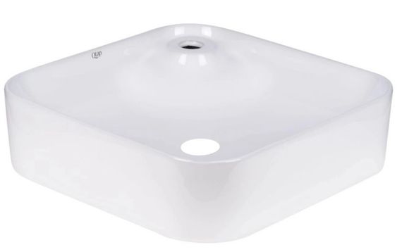 Комплект Qtap Stork: Раковина накладна квадратна 430x430x125 мм White + Донний клапан PU02 (QT15112194WN47318) | Зображення 4