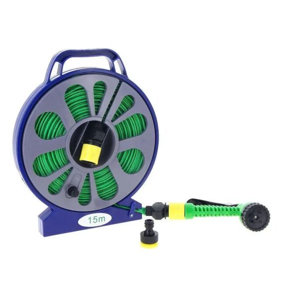Шланг 15-метровый поливочный с катушкой и распылителем BB-4302 | Поливочный набор | Зображення 6
