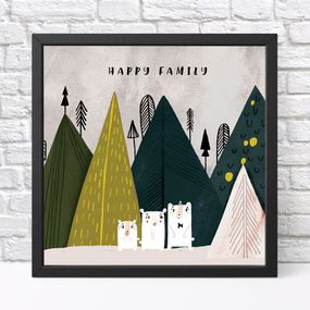 Постер у рамці Happy family 30x30 см (KMT_22NG012_BL)