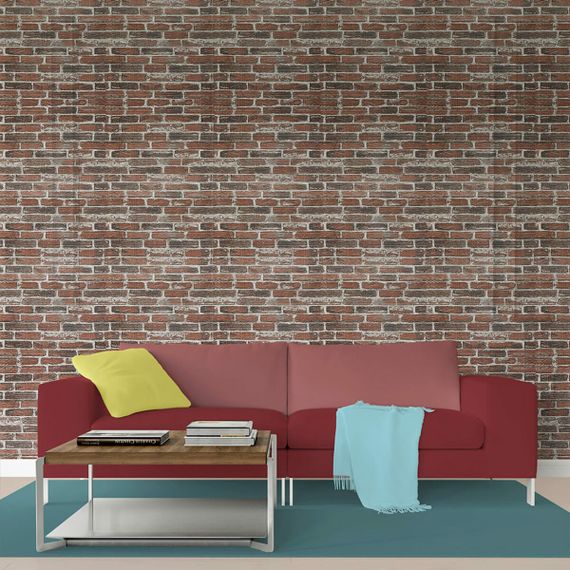 Самоклеюча 3D панель під червоний катеринослав цегла Sticker Wall 3080x700x3мм | Зображення 6