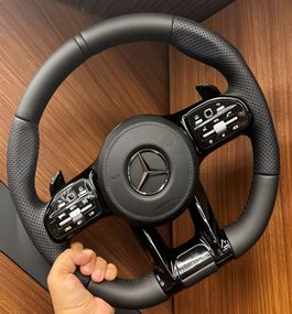 Кермо AMG 2018-Style (чорний -2025 чорні кнопки, 4pin) для Mercedes GLE W167 2018- рр