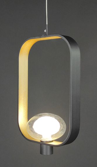 Люстра світлодіодна підвісна LED світильник для квартири на стелю лед 27709 Чорний 45-220х12х22 см. | Зображення 3