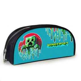 Пенал школьный Minecraft Крипер 23х10х8 см с принтом для мальчика (02846)