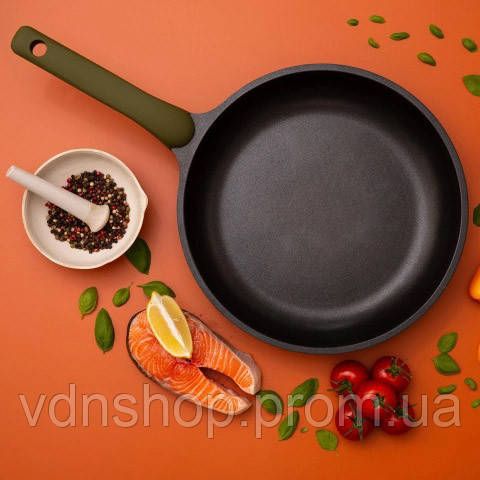 Сковорода с антипригарным покрытием внутренней поверхности Well Done WD-1046E 26 см, Сковорода на долго IG-94 | Зображення 4