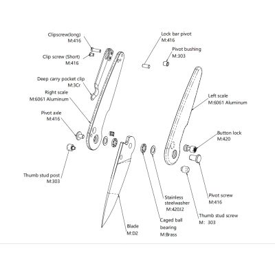 Нож Hightron Birdidi, D2, алюміній, зелений, чорний клинок (HK06GRN) | Зображення 6