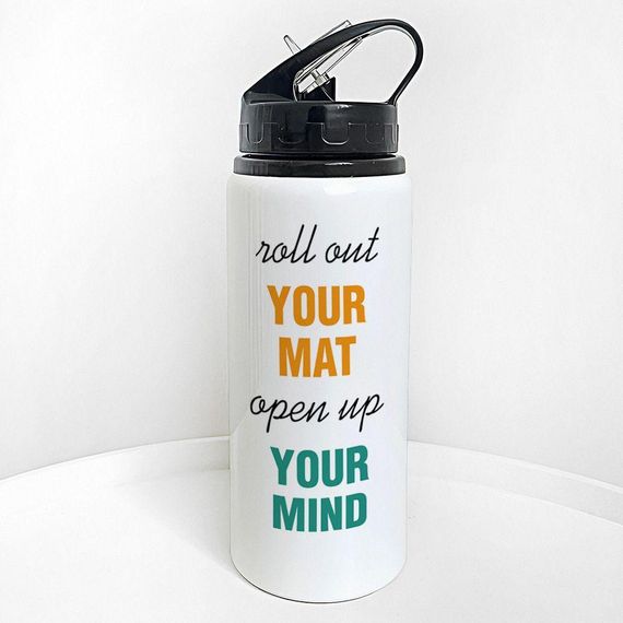 Пляшка для води з трубочкою Roll uit yuor mat. Open uut your mind 600 мл (PLV_25A061)