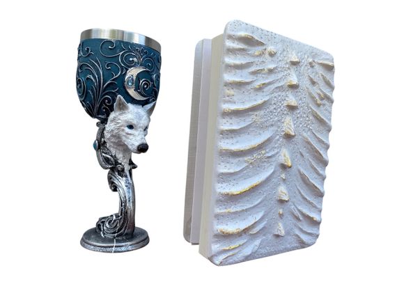 Подарунковий набір Келих 3D Вовк і Блокнот 3D «Око Крижаного Хранителя» | Зображення 1