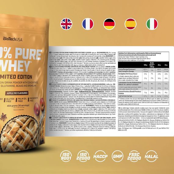 Протеїн BioTech 100% Pure Whey 1000 g (Apple pie) | Зображення 1