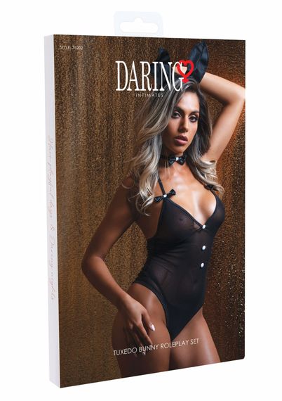 Костюм кролика Daring Intimates Classic Bunny, 3 предмети, чорний, S/M | Зображення 5