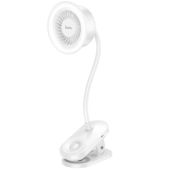 Портативний вентилятор Hoco HX610 handheld folding fan 1800 mAh White