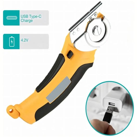 Беспроводные электрические ножницы / Аккумуляторный дисковый резак для картона, Электроножницы до 6 мм, 4 В | Зображення 2