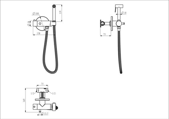 Змішувач для душу Gappo G7290-6 | Зображення 1