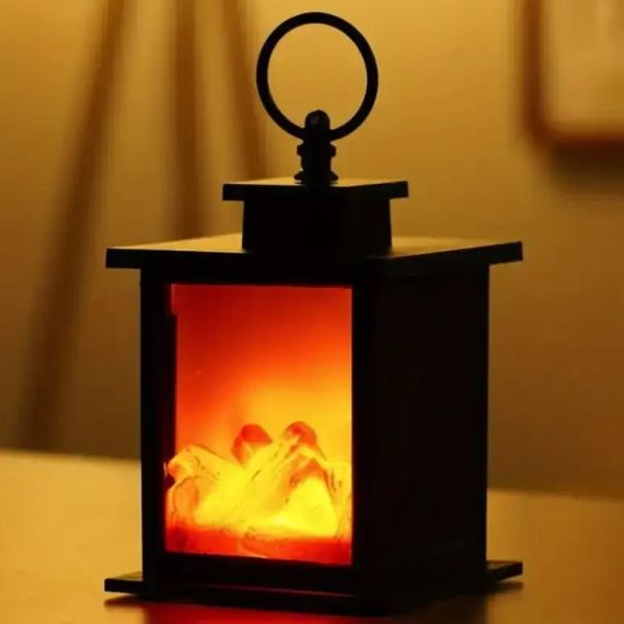 Декоративна лампа з ефектом полум'я розмір 14×14×24,5 см