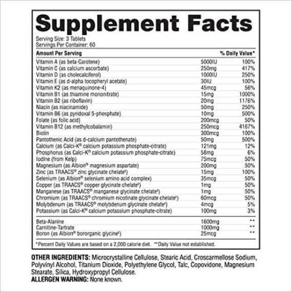Мультивітаміни Gaspari Nutrition ANAVAITE 180 tabs | Зображення 1