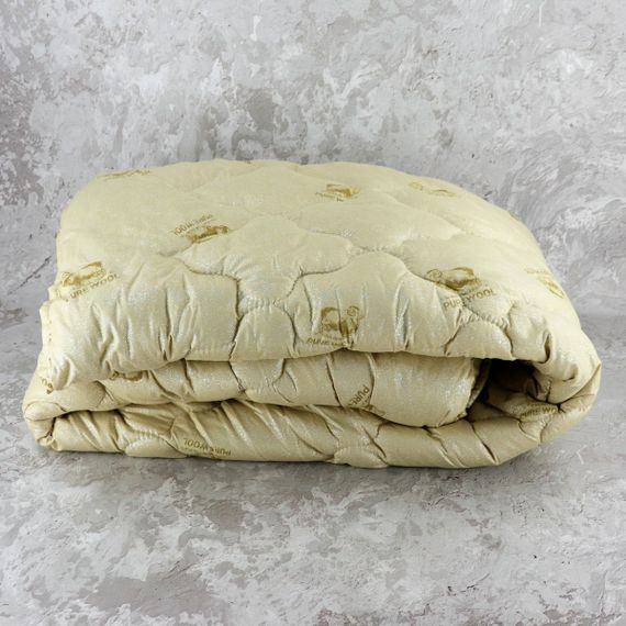 Ковдра закрита овеча вовна (Мікрофібра) PURE WOOL Двоспальна Євро 200х220 55091