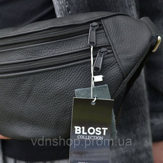 Шкіряна сумка бананка на груди, Сумка бананка для походів Чоловіча для щоденного носіння VE-23 | Зображення 3