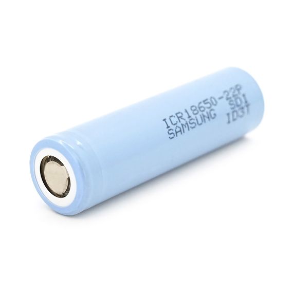 Аккумулятор Li-Ion 18650 Samsung ICR18650-22P, 2200mAh, 10A, 4.2/3.62/2.75V, Blue, 2 шт в упаковке, цена за 1 шт | Зображення 1
