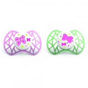 Пустышка симетрическая Nuvita Air 6м+ 2шт. для девочки NV7081Pink (NV7081Pink)