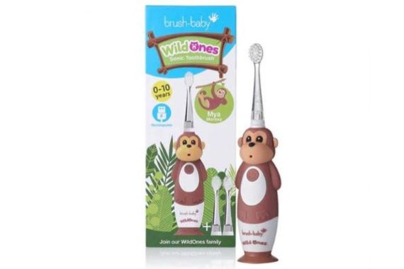 Дитяча електрична зубна щітка Brush-Baby Sonic Toothbrush WildOnes (від 0 до 10 років) Мавпа