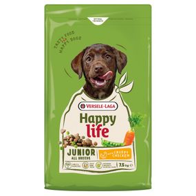 Сухий корм для цуценят з куркою Happy Life Junior with Chicken 7.5 кг