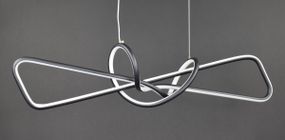 Люстра світлодіодна підвісна LED світильник для квартири на стелю лед 27483 Чорний 25-150х15х100 см.