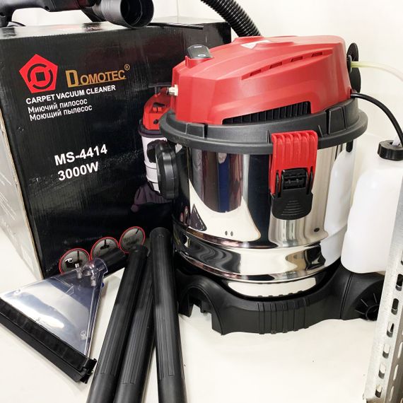 Пилосос промисловий, миючий Domotec MS-4414, будівельний 3000W, об'єм бака 20 л | Зображення 5