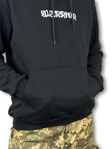 Чорна ХУДІ з принтом "WARRIOR" Розмір XXL | Зображення 6
