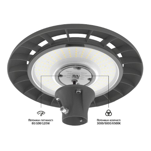 LED Ліхтар парковий 120W 220V VL-SLP01-120B Videx | Зображення 3
