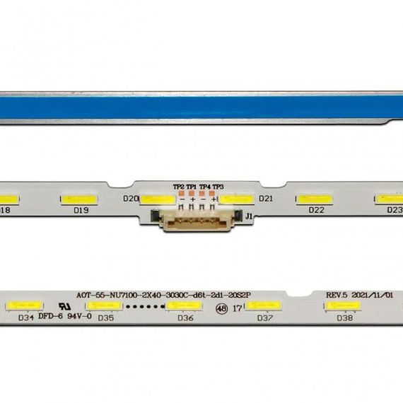 Підсвітка Samsung NU7300 AOT-55-NU7300-NU7100-2X40-3030C AOT_55_NU7300_NU7100_NU7120 TV 55" inch 40-led  2шт. Світлодіод 6,5х2 мм | Зображення 1