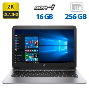 Ноутбук Б-клас HP EliteBook Folio 1040 G3 / 14" (2560x1440) IPS / Intel Core i5-6300U (2 (4) ядра по 2.4 - 3.0 GHz) / 16 GB DDR4 / 256 GB SSD / Intel HD Graphics 520 / WebCam / Windows 10 б/в