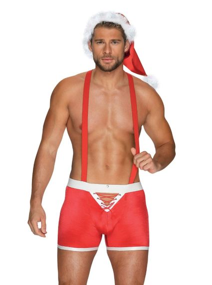 Новорічний костюм Санта-Клауса Obsessive Mr. Claus, червоно-білий, L\XL sexstyle