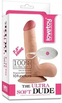 Реалістичний вібратор - The Ultra Soft Dude Vibrating 7.5" Sex Aura | Зображення 1