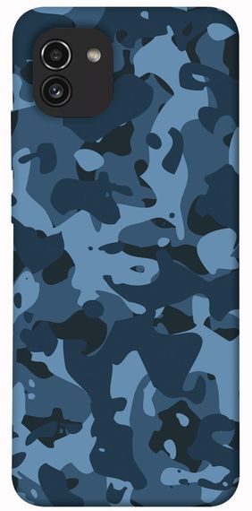 Чохол IBANAN Синій камуфляж для Samsung Galaxy A03, Синій