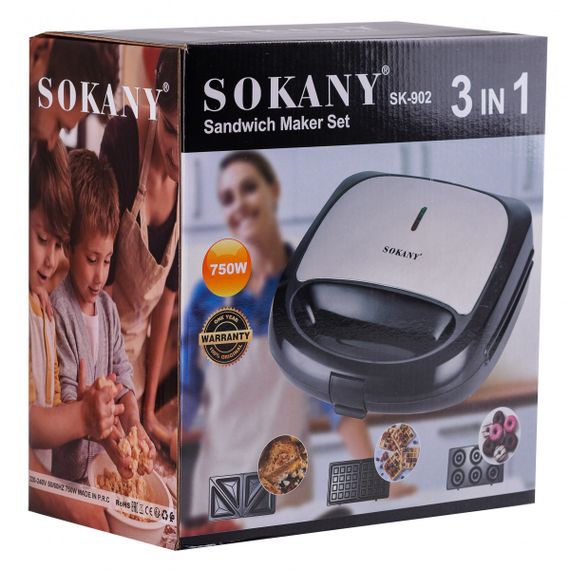 Бутербродница Sokany SK-902 Sandwich Maker Set 750W | Зображення 4