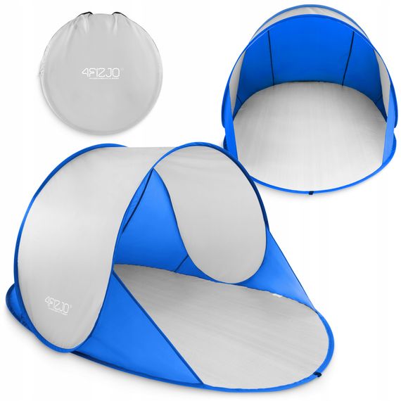 Намет пляжний 4FIZJO Pop-Up 195 x 120 см саморозкладний Blue/Grey (P-5905973405157) | Зображення 7