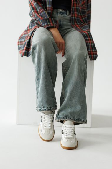 Кеди жіночі 591418 Білі сірі 36 37 38 39 40 41 | Зображення 9