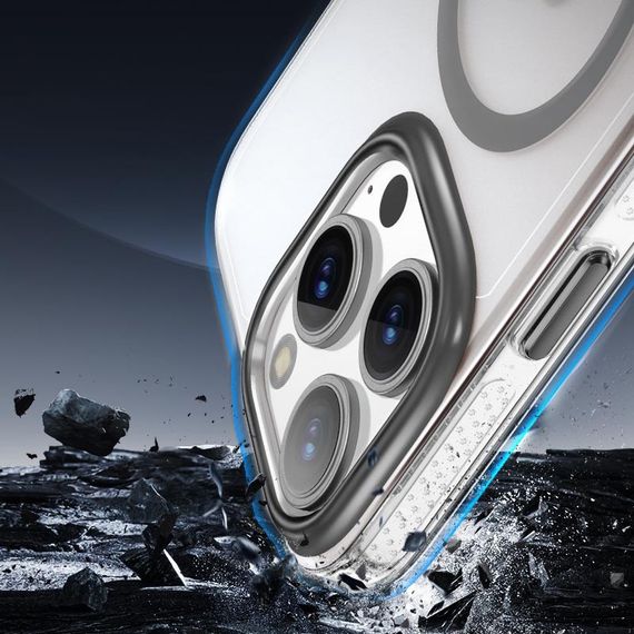 Чохол TPU+PC Shadow with MagSafe для Apple iPhone 14 Pro Max (6.7") Gray | Зображення 3