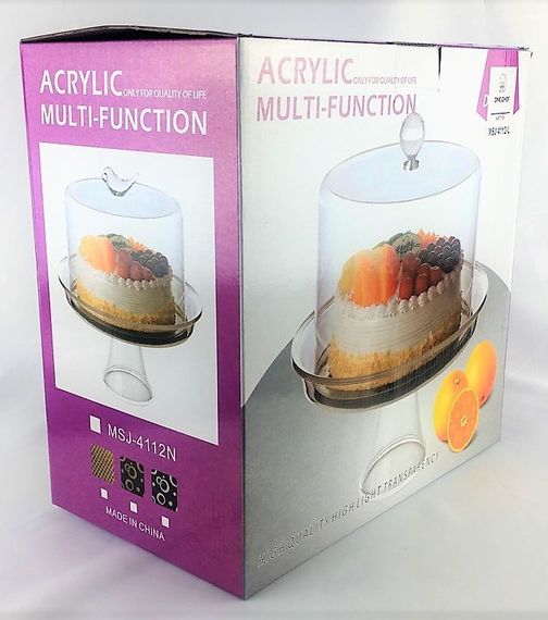 Підставка з кришкою для торта акрилова 35,5×30,5 см | Зображення 6