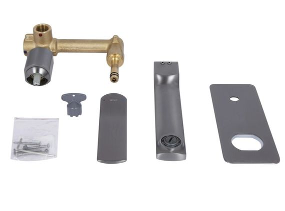 Змішувач для раковини Qtap прихованого монтажу Slavonice, Gunmetal Black PVD (k35) QTSLA273GMB45920 | Зображення 2